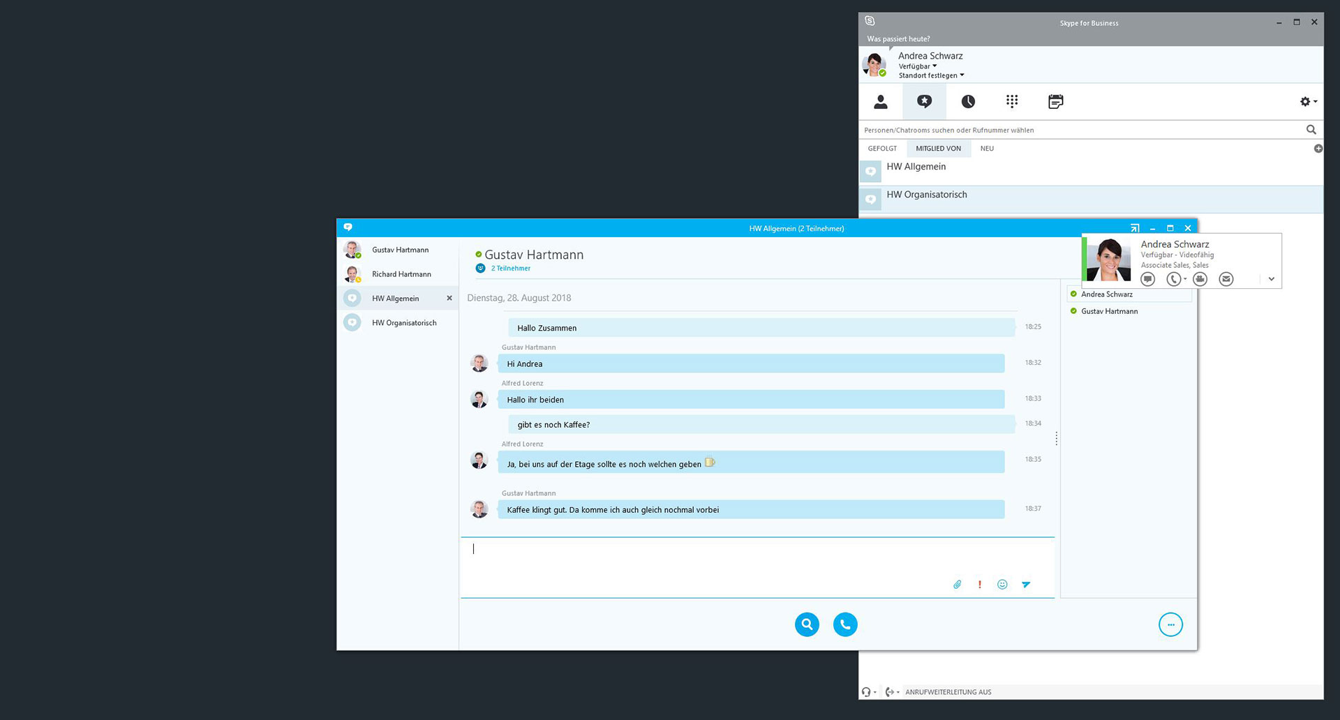 persistent chat skype for business mac