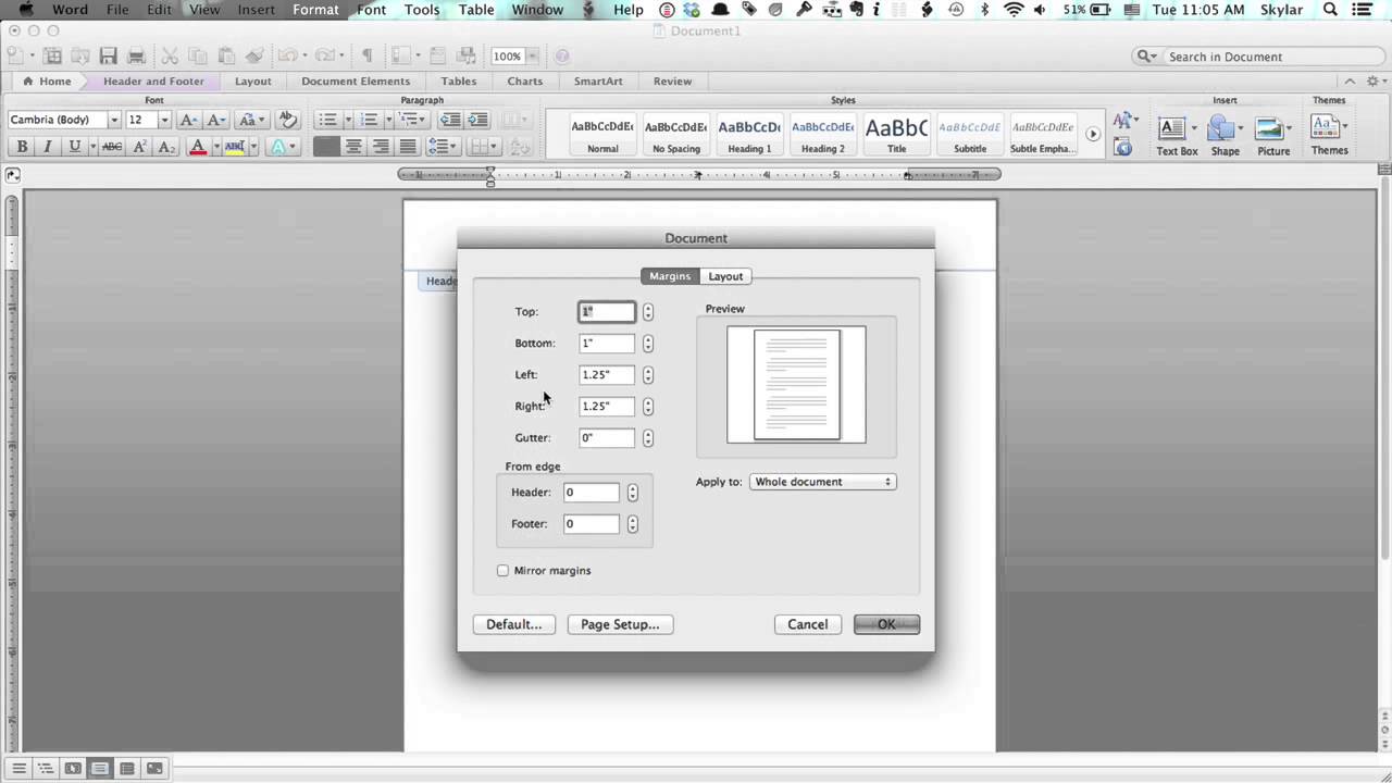 delete all page footers in word for mac